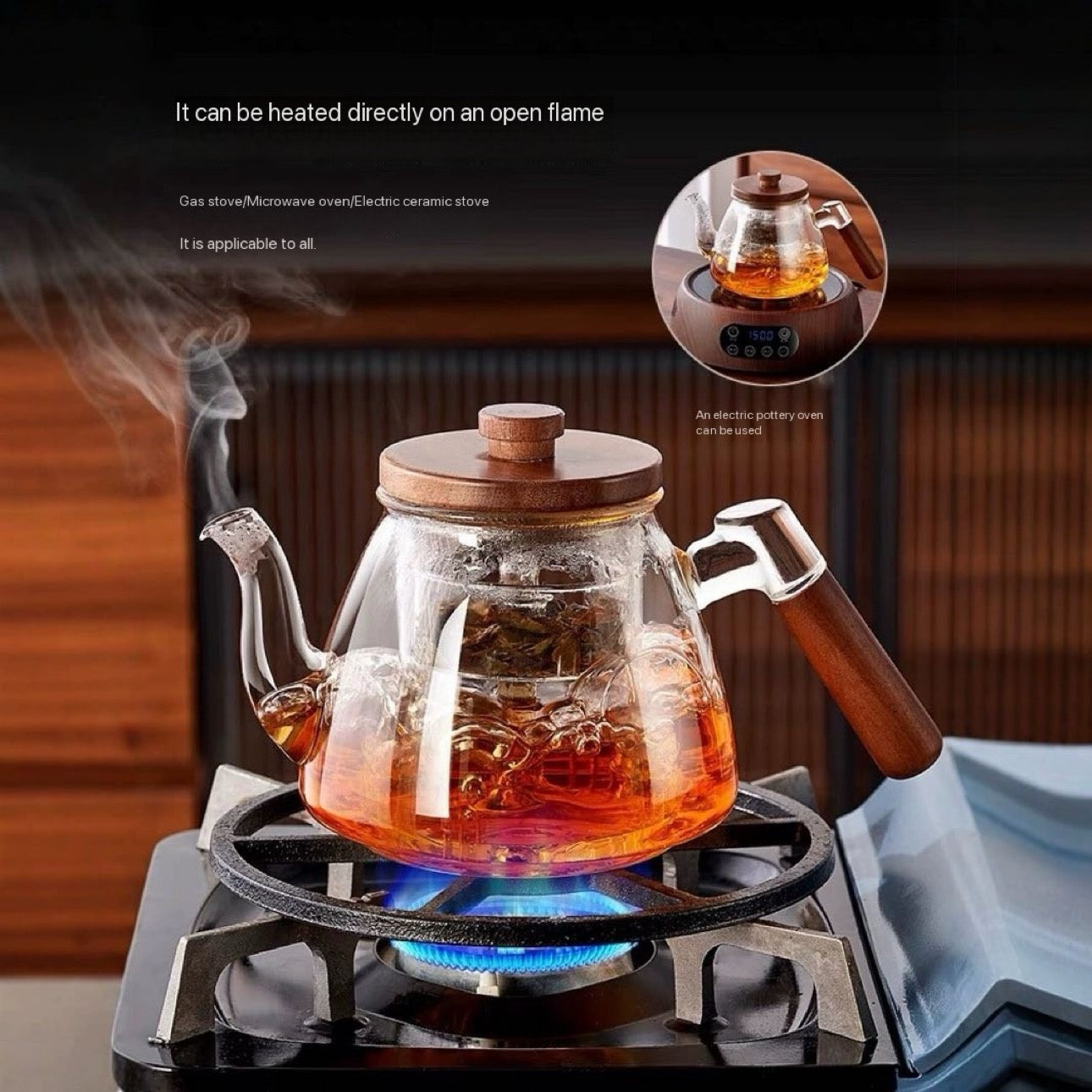 Luxury Smart Tea Pot Set, Royal Empire inspired Green Tea, Black Tea, Milk Tea, Coffee - Tea Pot - Tea Filter - Metallic Electric Classy Toughened Boiler