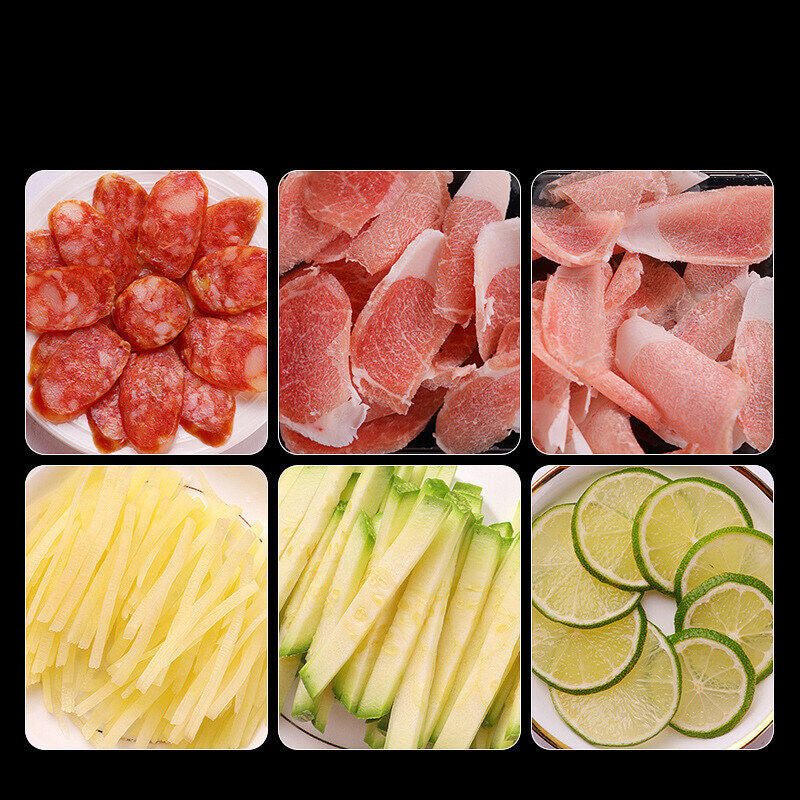 4 in 1 Mandoline Slicer Vegetables and Fruits Chopper with Adjustable Thickness Stainless Steel Blade