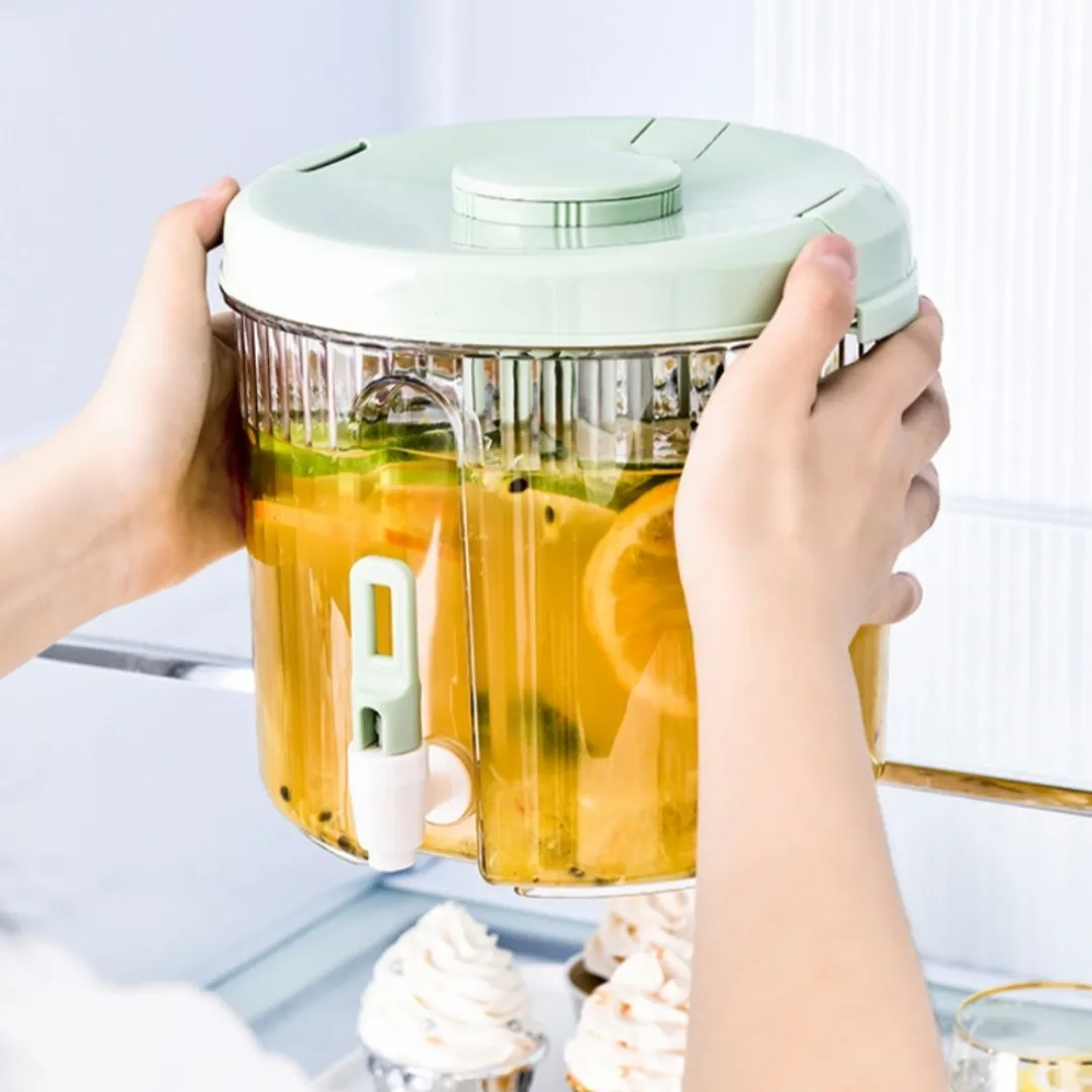 Large Capacity Beverage Container Transparent Water Dispenser With Tap For Home