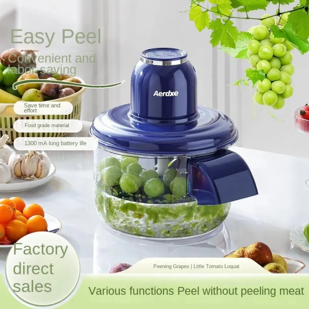 New Electric Fruit Vegetable Peeler Rechargeable Peeling Machine Automatic Garlic Mini Tomato Green Grape Peeling Machine