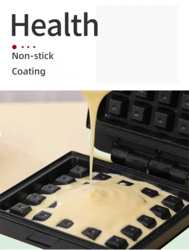 Multifunctional High Power Mini Waffle Maker Compact Non-Stick Coating High Quality Electric Sandwich Maker