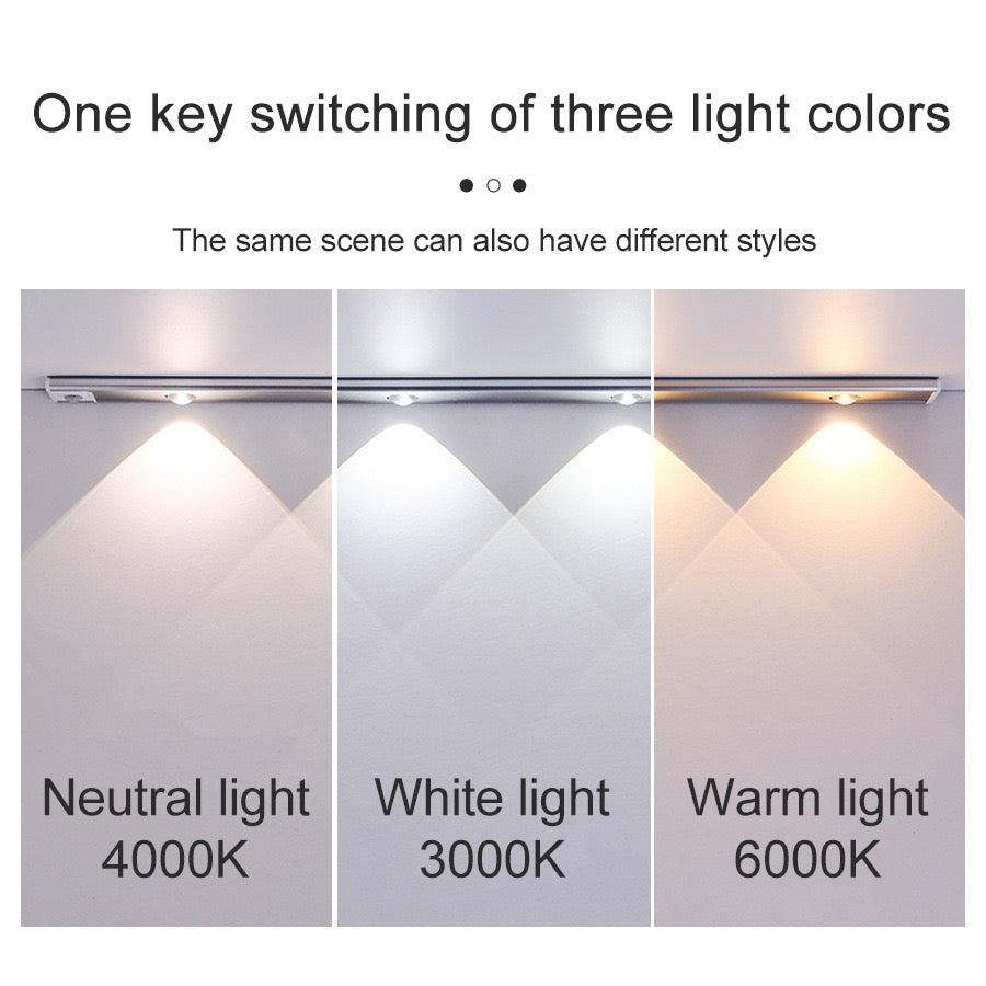 Smart Auto Censor Light Cabinets Wardrobe Kitchen Walls Stairs Doors Decorative Light Chargeable Premium 20 Days Pro Power Easy Installation Magnetic Wire Free