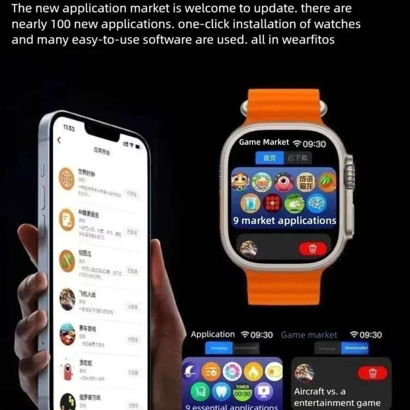 Listenmart Hello Watch 3 Smart Watches Amoled Display 4GB Memory Wireless Charging Full Touch Screen NFC BT Calling Features Smartwatches