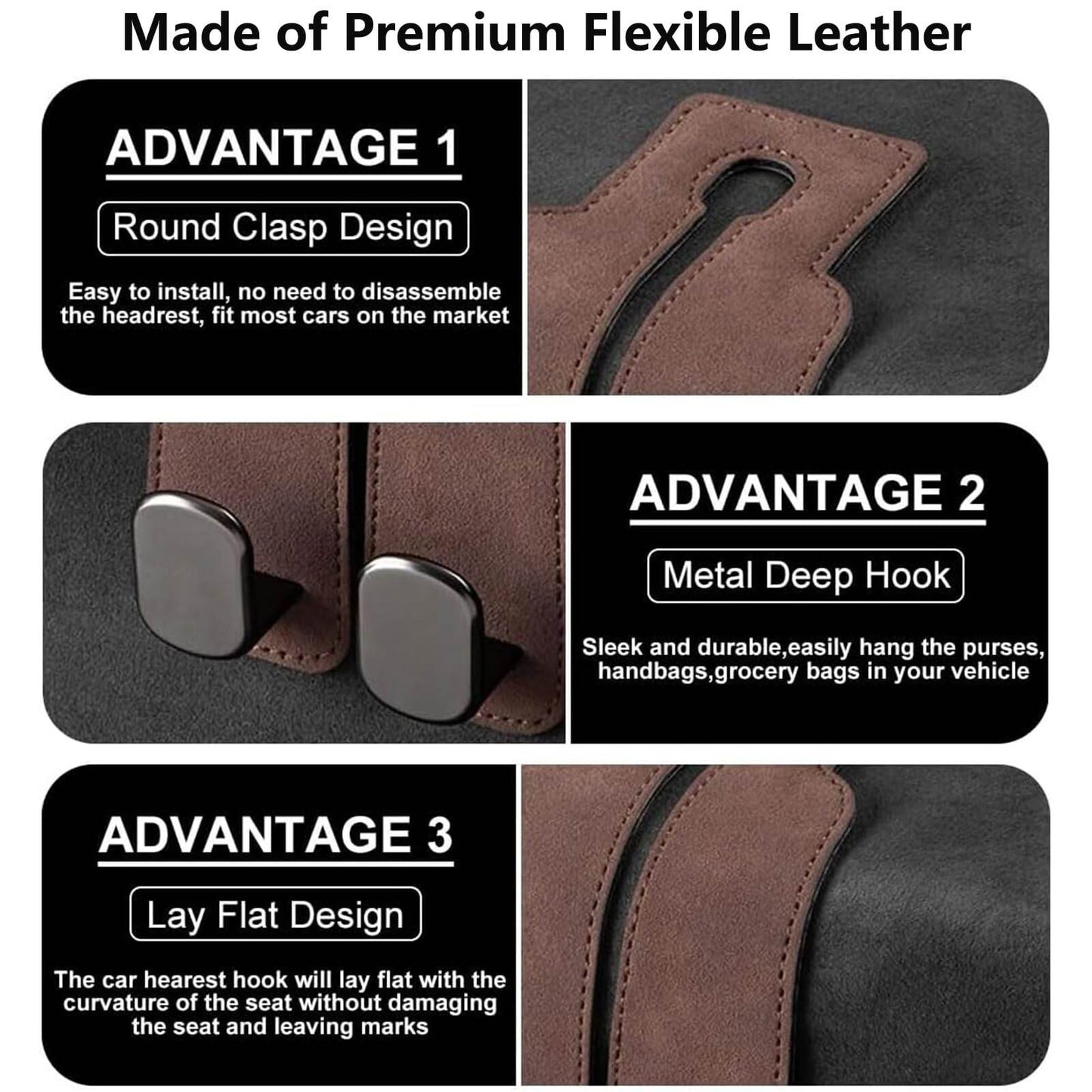 Car Seat Hanger Hook Holder Seatback Headrest Storage Hook 20KG Load-bearing Car Interior Organizer Hook