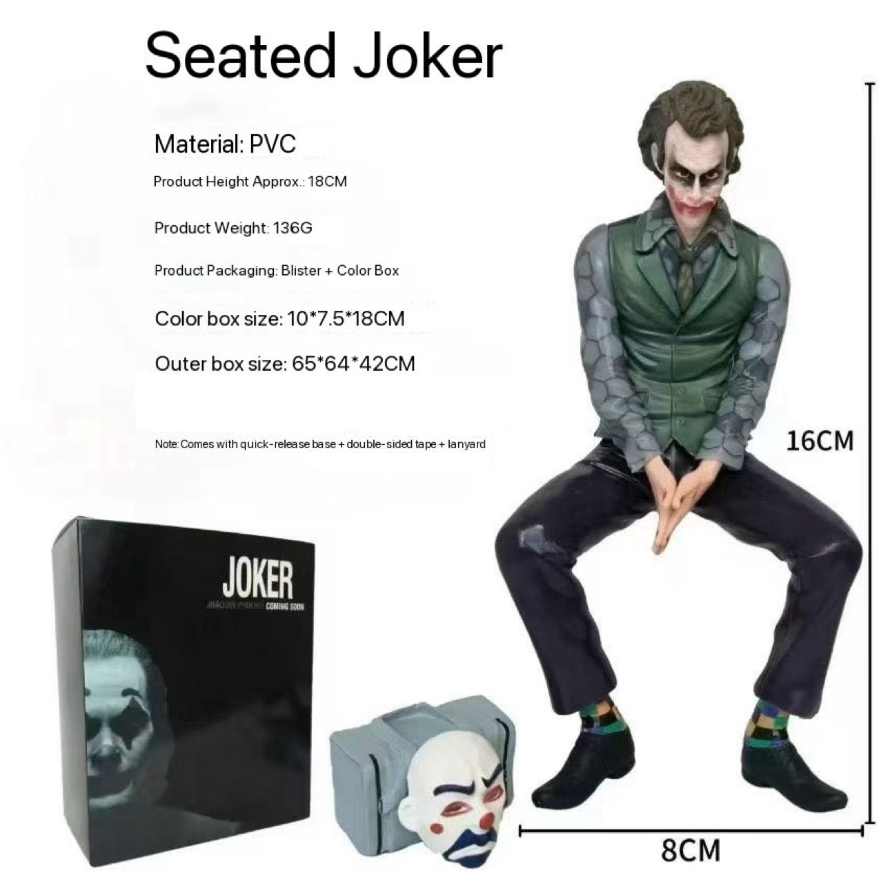 Ultimate Joker Decoration Car Bike Home with strong connection accessories mask and box