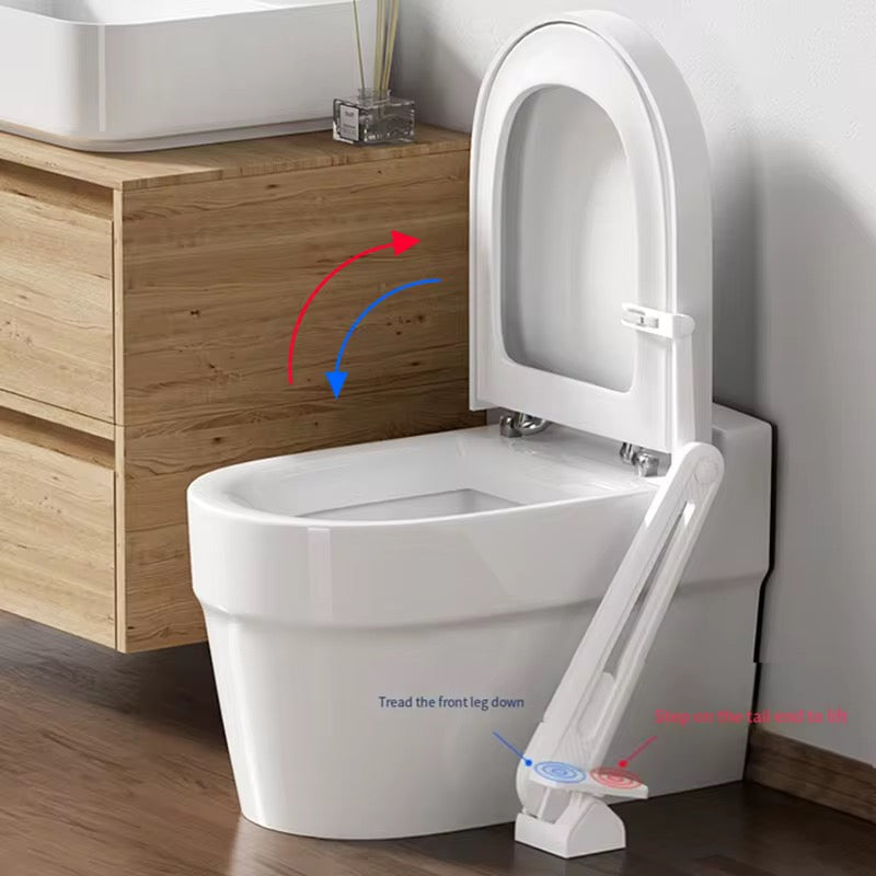 Toilet Lid Lifter by Foot Never Touch with Hand Clean Easy Installation ABS Strong With Self Installations Kit