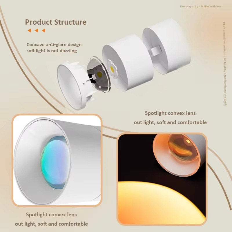 10W Ajdustable Led Spotlight Sunset Wall Washer Household Indoor Lighting Decorative Light