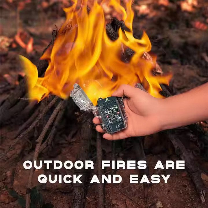 Multifunctional Outdoor Camping COB LED USB Rechargeable Mini Keychain Floodlight Flashlight Torch with Cigarette ARC Lighter: