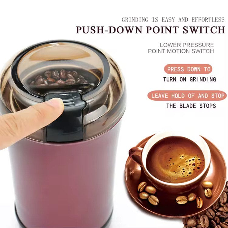 Portable Electric Mini Grinder – Stainless Steel Crusher for Coffee, Herbs & Grains | Compact & Manual-Friendly