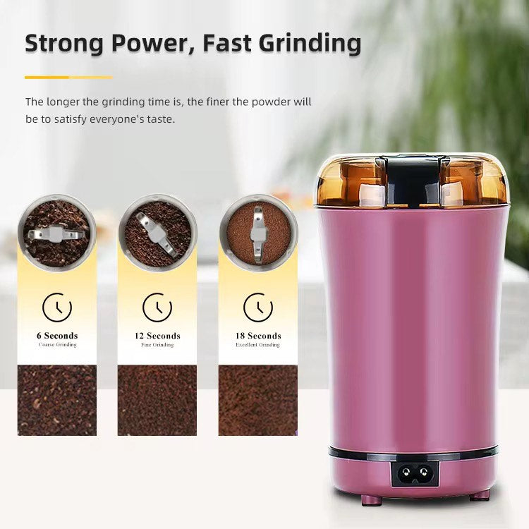 Portable Electric Mini Grinder – Stainless Steel Crusher for Coffee, Herbs & Grains | Compact & Manual-Friendly