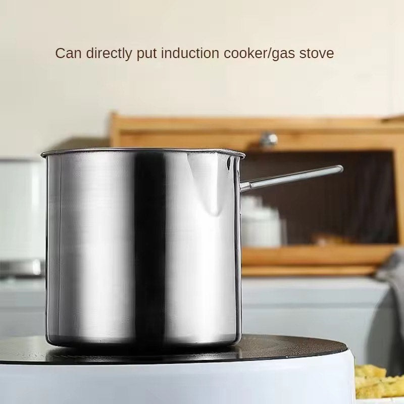 1.2L Portable Stainless Steel Fryer Pot β Multipurpose Mini Stockpot with Strainer for Fried Chicken, French Fries, Soup & Noodles