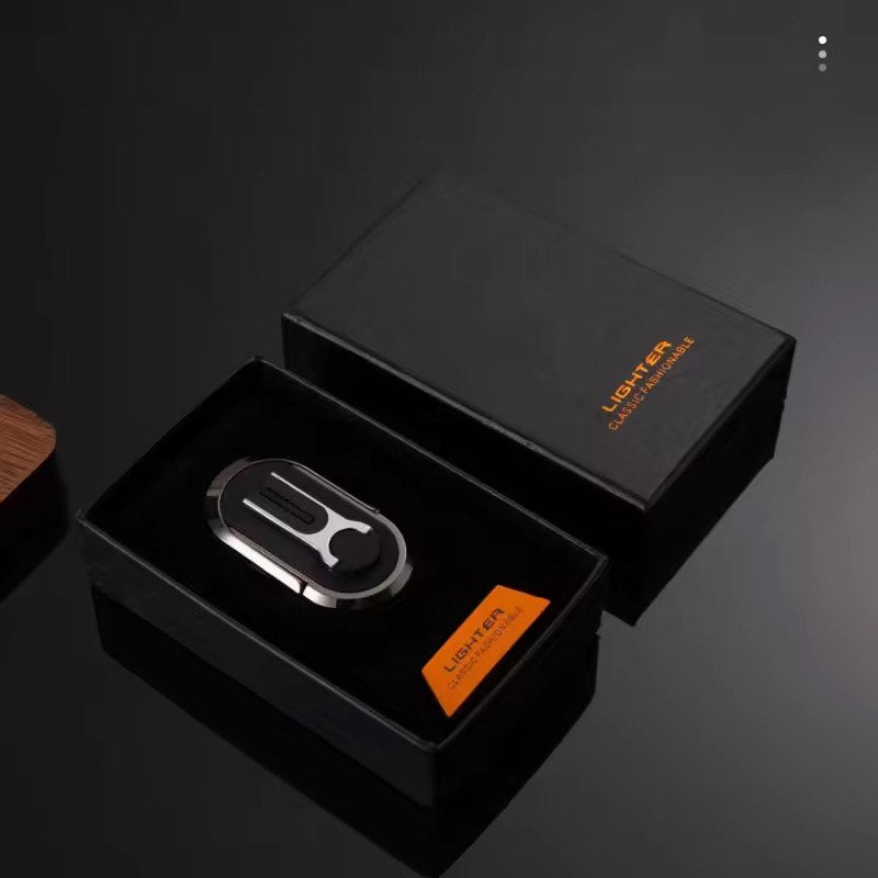 Hidden e Lighter All in One Car Phone Holder Cigarette Lighter Creative Ring Buckle Windproof Tungsten Wire USB Rechargeable Lighter