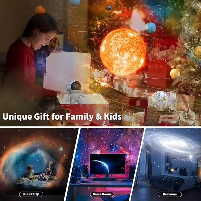 13 HD Cosmic Scenes Astronaut Galaxy Projector 4K Realistic Star Projection 360 RotationAdjustable ,Star Projection For Bedroom ,Night Light for Kids Adults Room/Party/Home Decor and For Gifts