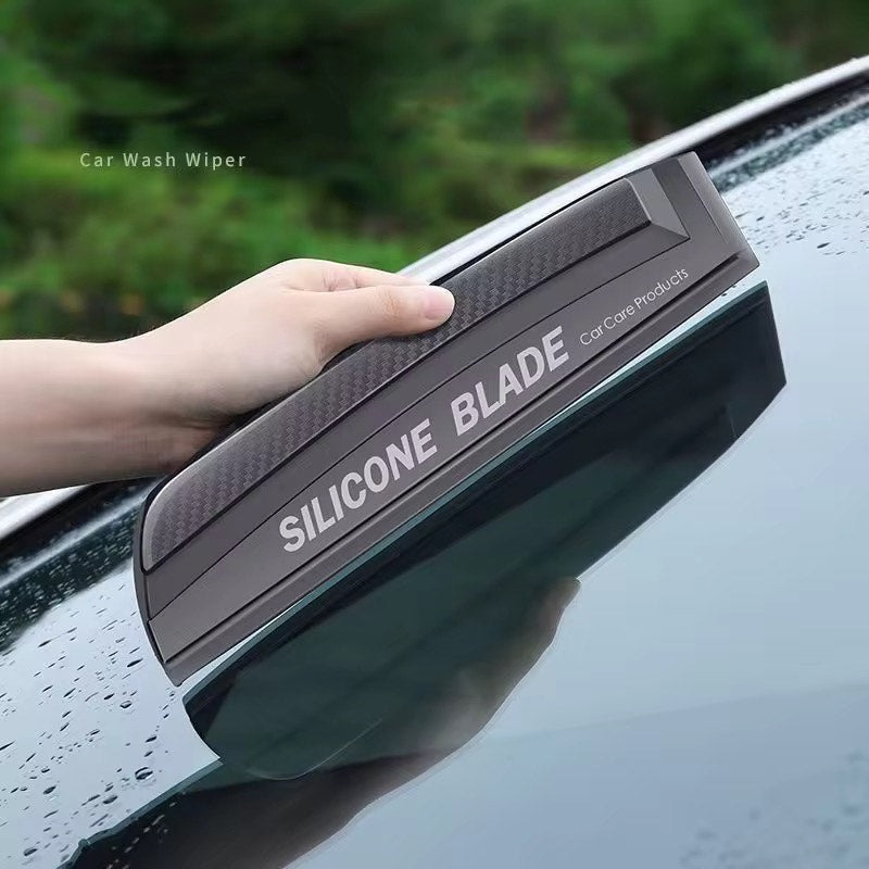 Portable Gentle Silicone Wipe Blade : Noise-Free and Scratch - Resistant Car Wash Scraper