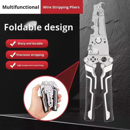 18-in-1 Multifunctional Foldable Hook Knife Wire Stripper Tool For Electricians Stainless Steel Wire Stripper For Electricians
