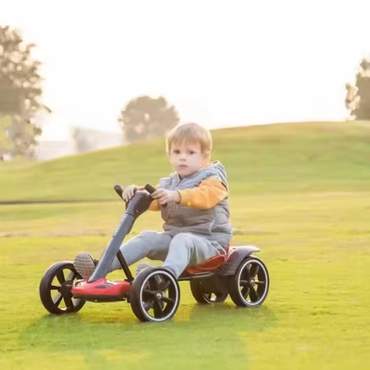 No Installation of Children's Go-Kart Electric Four Wheeler Folding Can Sit People Portable with Educational Music and Electric Remote Control