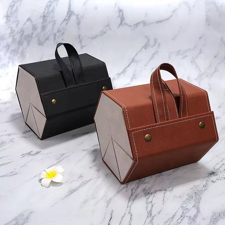 Multifunctional Foldable PU leather Sunglasses Organizer 5-Slot Sunglass Glasses Decorative Customized Sunglasses Case/Storage Box