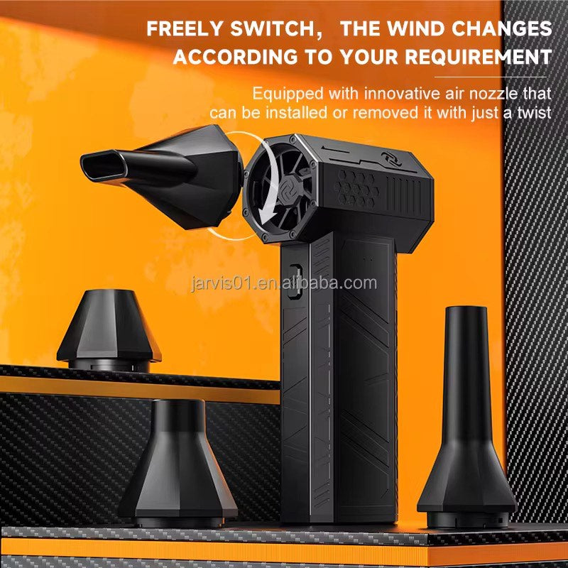 π¨ 140,000 RPM High-Speed Cordless Electric Turbo Jet Fan & Vacuum Cleaner β Multifunctional Mini Air Blower for PC, Car Detailing, BBQ Firestarting & Handheld Drying with Adjustable Wind Speeds