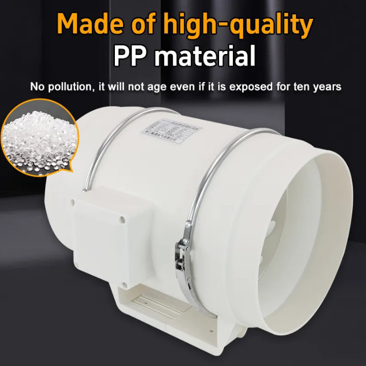 High Speed Diagonal Flow Exhaust Fan High Air Flow Energy Comes With 3 Meter Long Ventilation Pipe Easy To Install