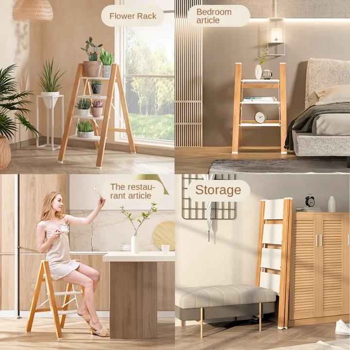 Modern Design Wholesale Portable Household Folding 3 Steps Ladder 150 KG Load Capacity Which Can Be Used As Flower Stand Decoration In Your House As Well As Work Place