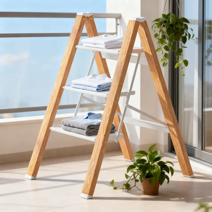 Modern Design Wholesale Portable Household Folding 3 Steps Ladder 150 KG Load Capacity Which Can Be Used As Flower Stand Decoration In Your House As Well As Work Place