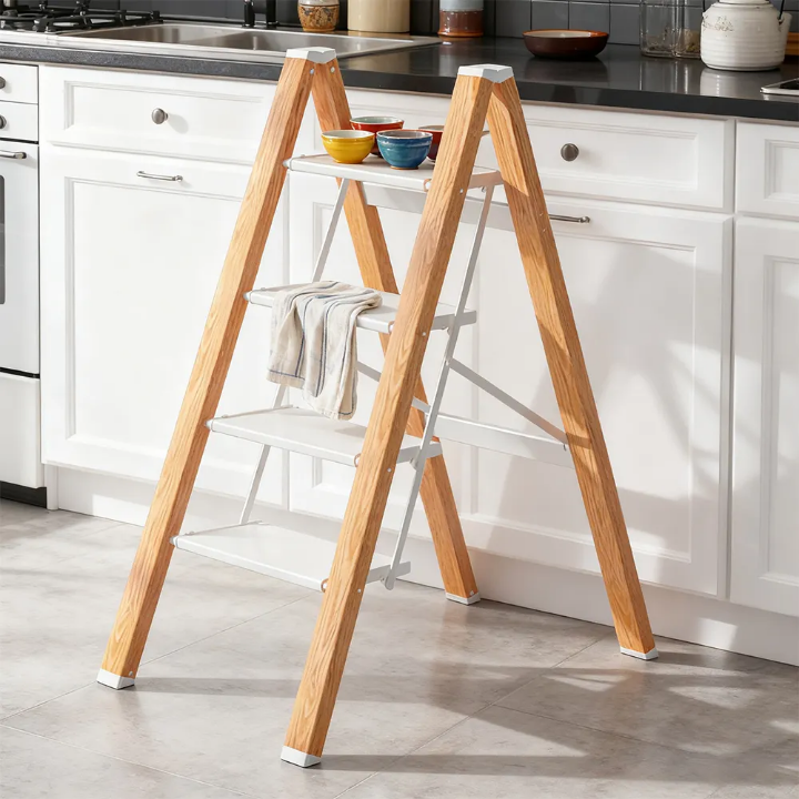 Modern Design Wholesale Portable Household Folding 3 Steps Ladder 150 KG Load Capacity Which Can Be Used As Flower Stand Decoration In Your House As Well As Work Place