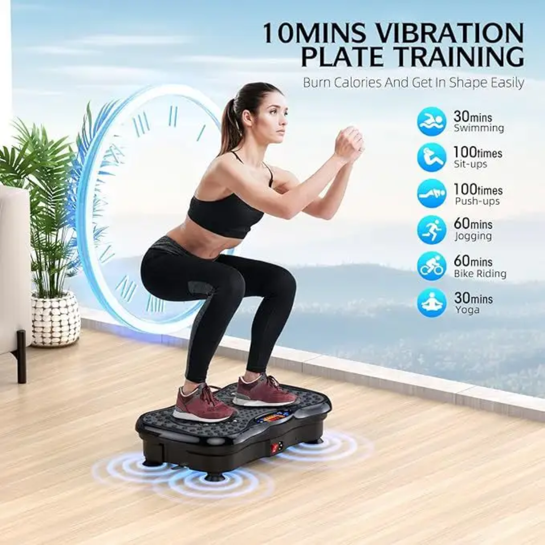 Vibrating Platform Exercising Machine Ultra-thin Mini Fat-burning Vibration Plate PC Material Massage Fitness Standing Body Machine