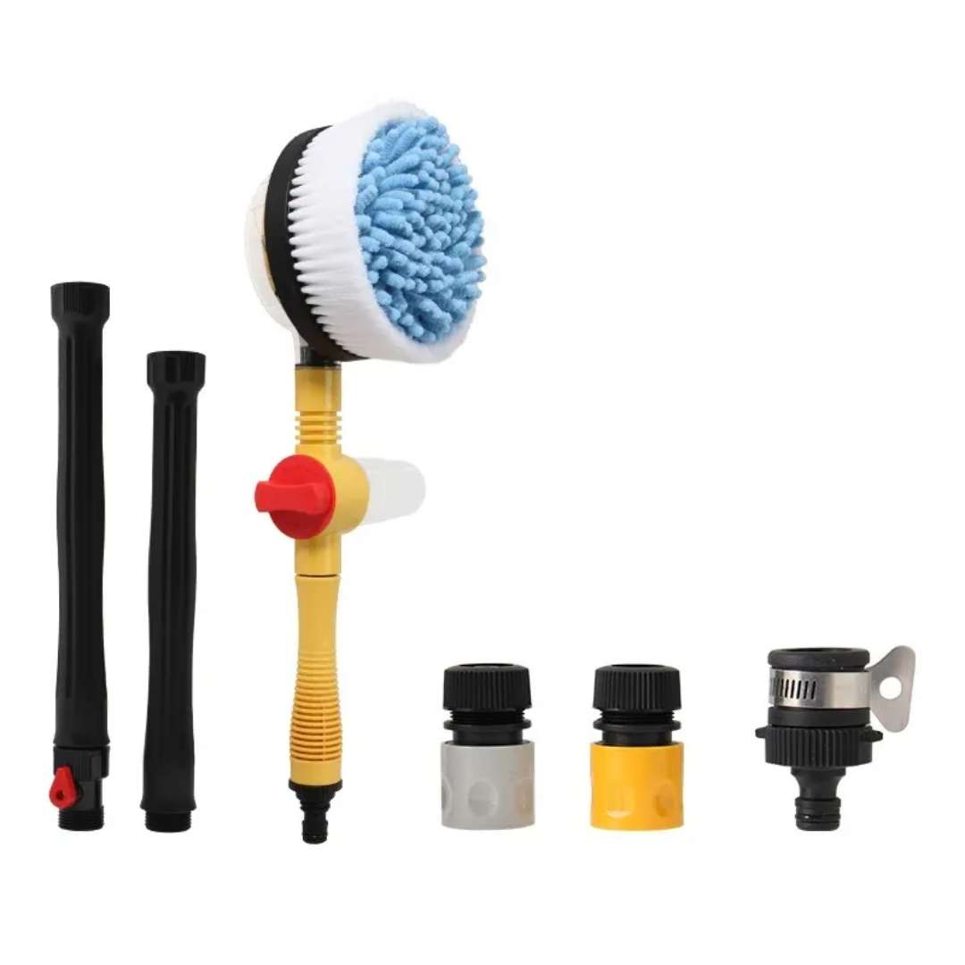 Car Wash Brush Kit 360 degree Automatic Rotation Adjustable High Pressure Car Wash Brush With Long Handle