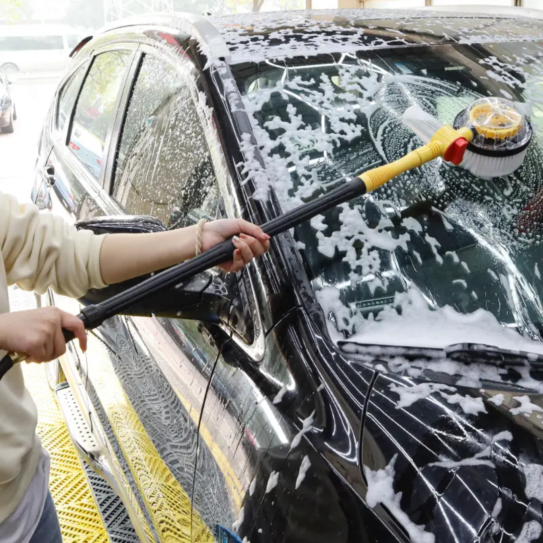 Car Wash Brush Kit 360 degree Automatic Rotation Adjustable High Pressure Car Wash Brush With Long Handle