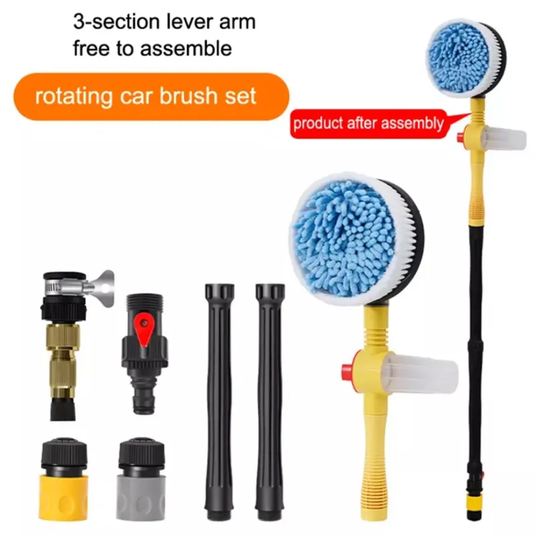 Car Wash Brush Kit 360 degree Automatic Rotation Adjustable High Pressure Car Wash Brush With Long Handle