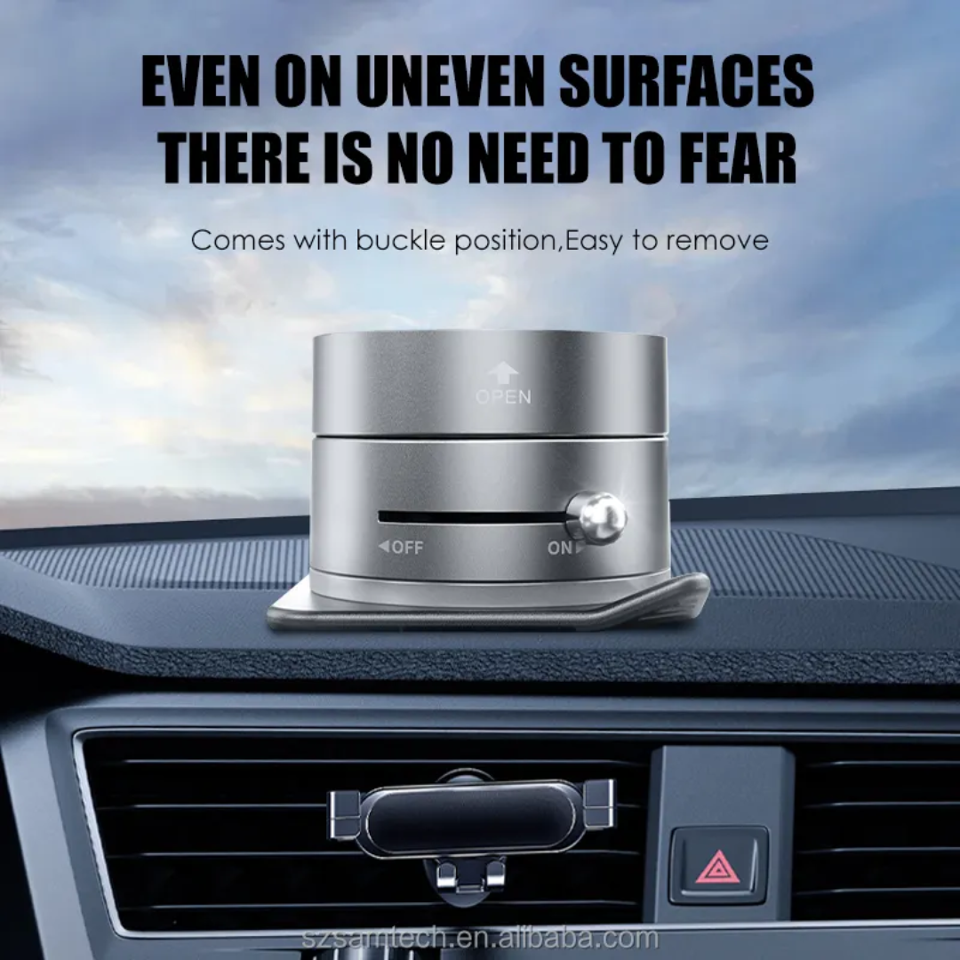 Magnetic Car Phone Holder 360° Adjustable Vacuum Suction Mobile Screen Foldable Bracket