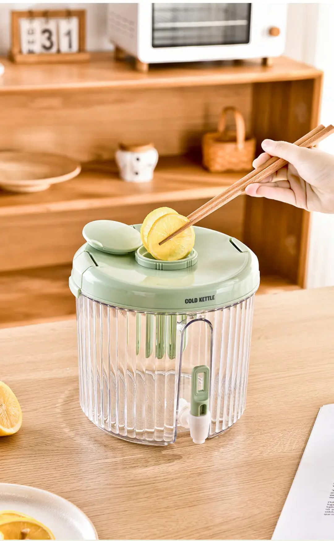 Large Capacity Beverage Container Transparent Water Dispenser With Tap For Home