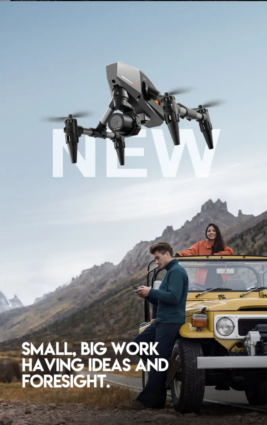 XD-1 Mini Drone 4K HD Camera Anti Drop Remote Control Aerial Photography Dual Camera for Outdoor And Indoor Aerial