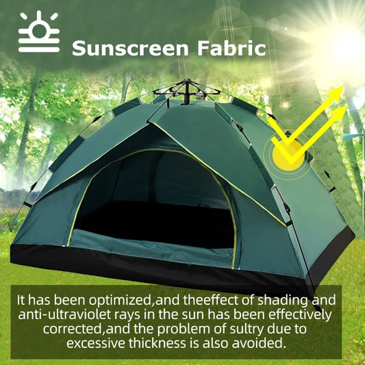 2 Person Automatic Tent Outdoor Camping Foldable Mosquito And Sun Protective Four Season Tent