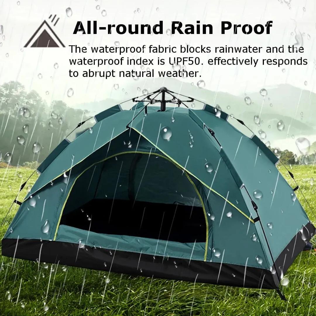 2 Person Automatic Tent Outdoor Camping Foldable Mosquito And Sun Protective Four Season Tent