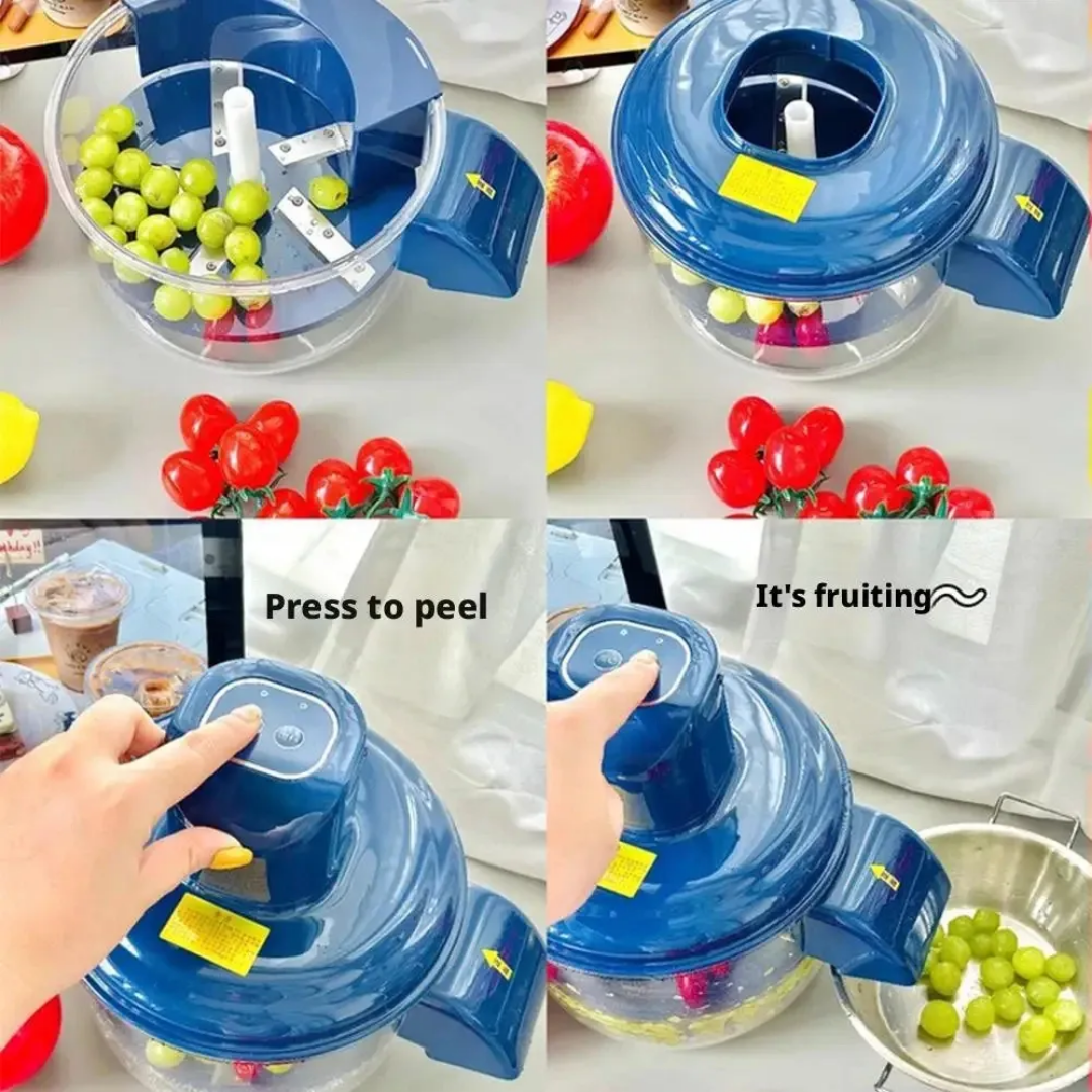New Electric Fruit Vegetable Peeler Rechargeable Peeling Machine Automatic Garlic Mini Tomato Green Grape Peeling Machine
