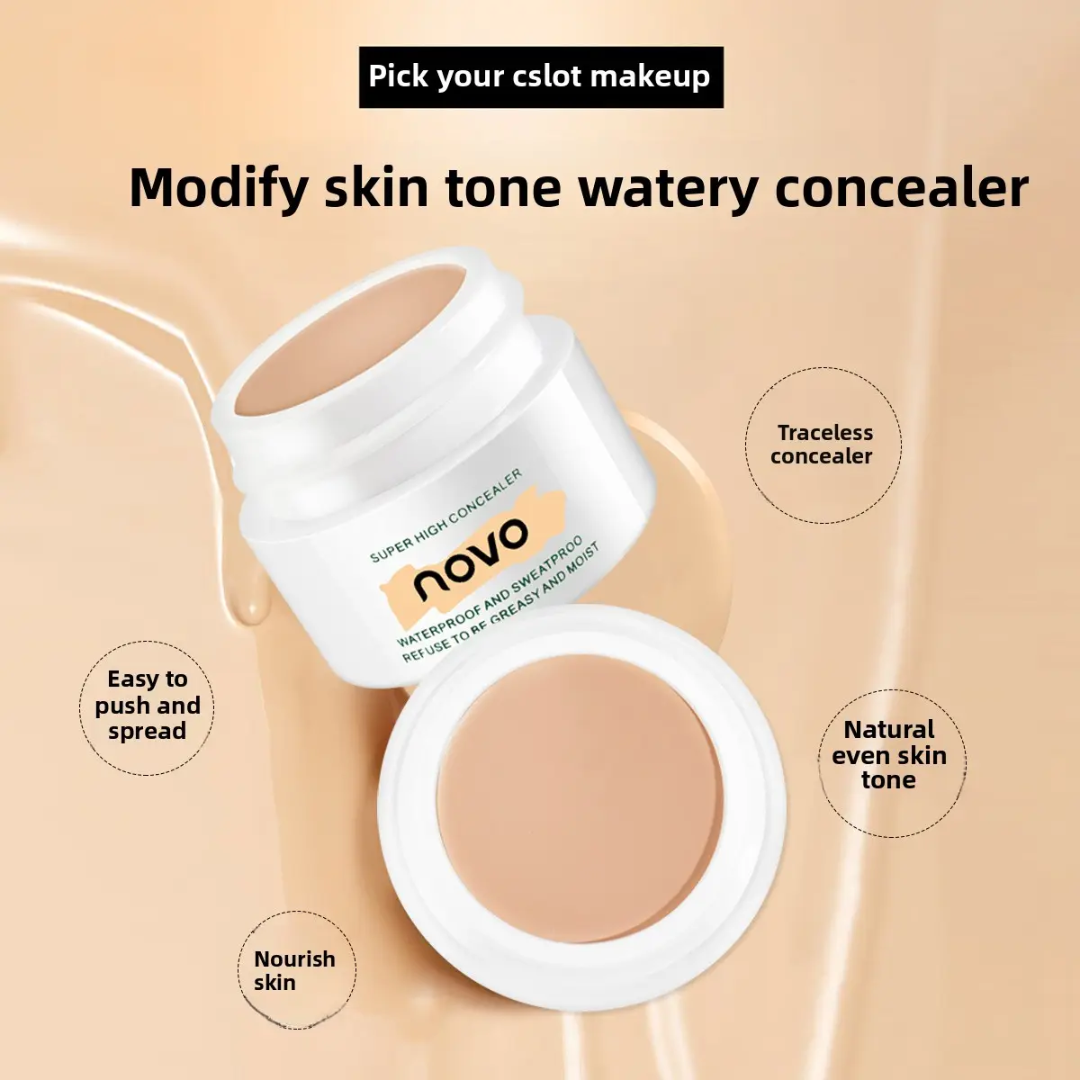 NOVO 3 Shade Liquid Concealer Waterproof Sweatproof Moisturizing Long Lasting Mini Oil Controlled Concealer