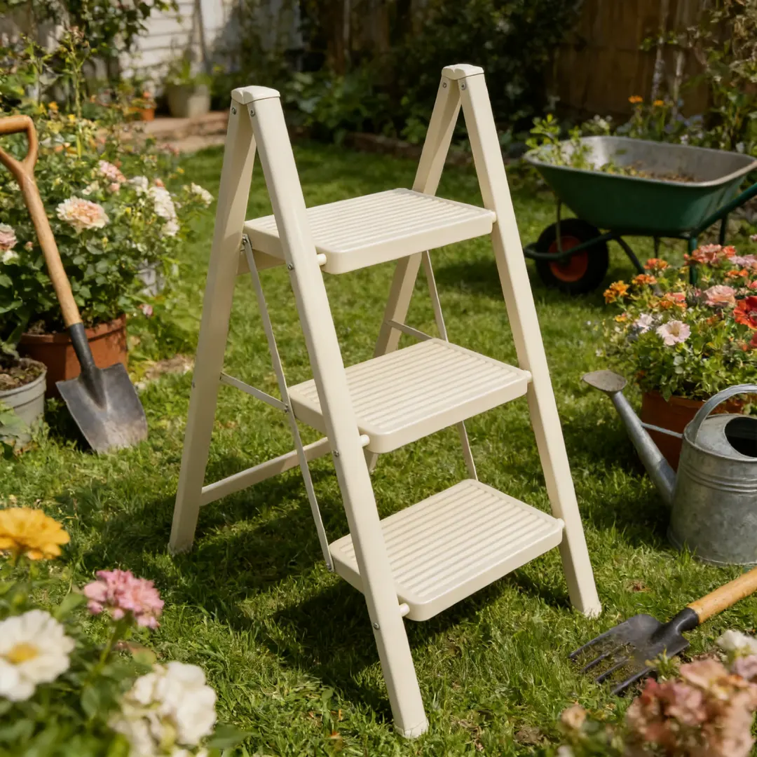 Modern Design Wholesale Portable Household Folding 3 Steps Ladder 150 KG Load Capacity Which Can Be Used As Flower Stand Decoration In Your House As Well As Work Place