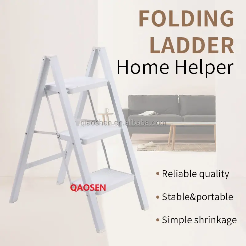 Modern Design Wholesale Portable Household Folding 3 Steps Ladder 150 KG Load Capacity Which Can Be Used As Flower Stand Decoration In Your House As Well As Work Place