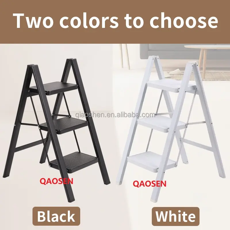 Modern Design Wholesale Portable Household Folding 3 Steps Ladder 150 KG Load Capacity Which Can Be Used As Flower Stand Decoration In Your House As Well As Work Place