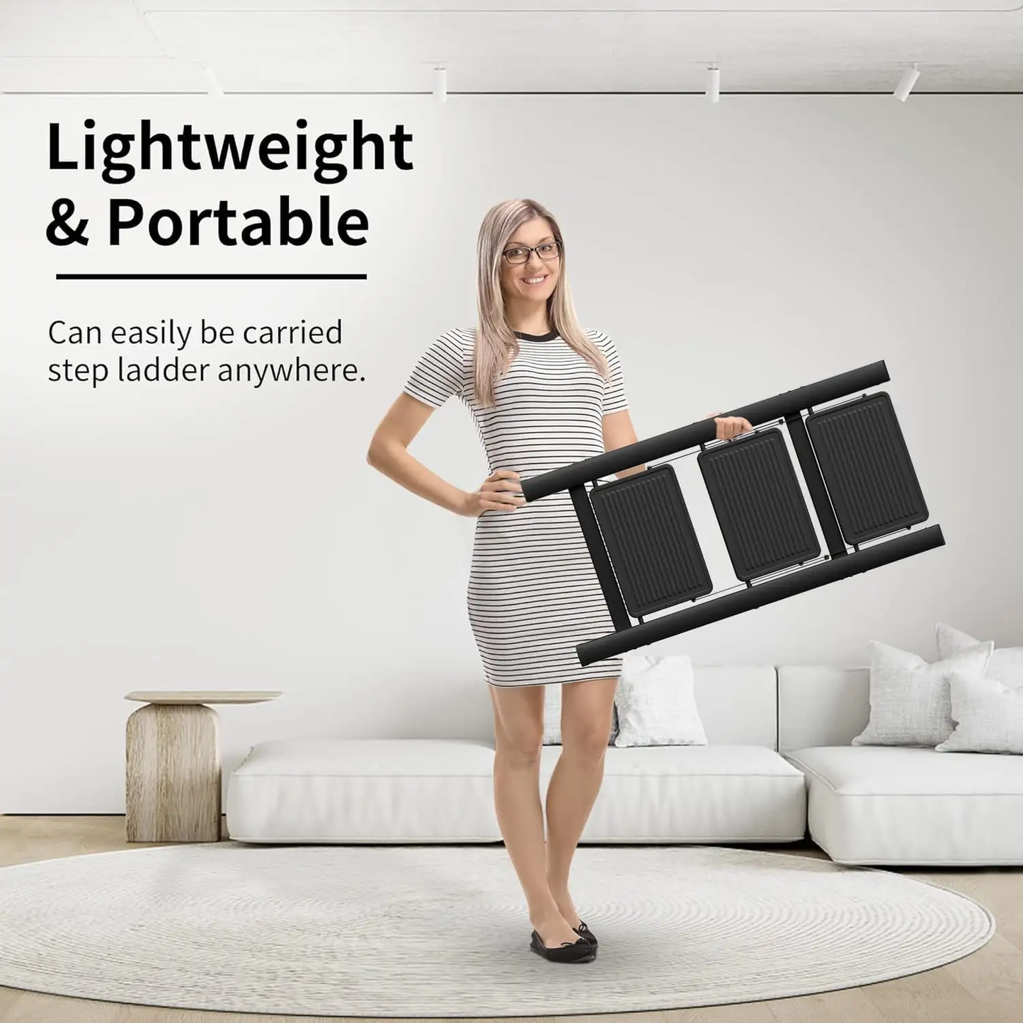Modern Design Wholesale Portable Household Folding 3 Steps Ladder 150 KG Load Capacity Which Can Be Used As Flower Stand Decoration In Your House As Well As Work Place
