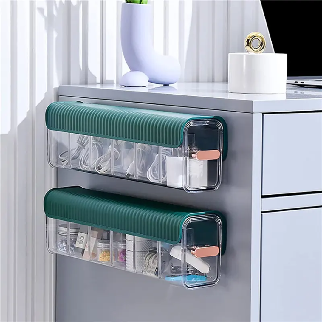 2 pcs Undergarment Organizer Transparent Partition Portable Underwear Socks Storage Box