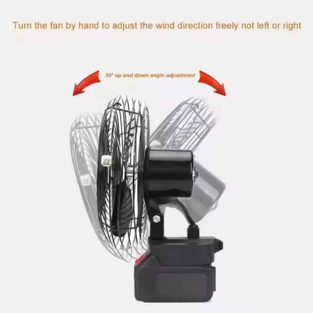 High Quality Cordless 96 Volt Lithium Battery Rechargeable Portable Full Metal Body Battery Fan