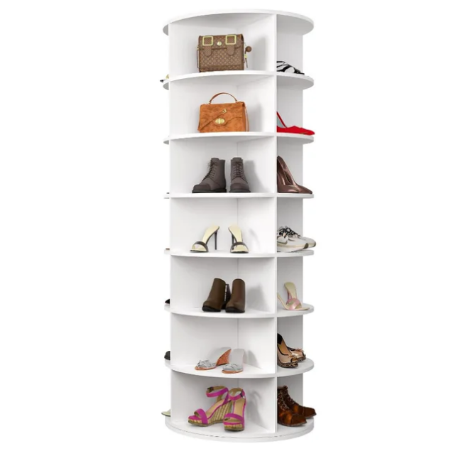 5 Layer 360 Degree Rotating Shoes Bag Organizer Multi Layer Display Rack
