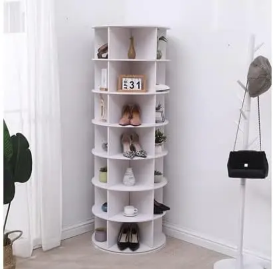 5 Layer 360 Degree Rotating Shoes Bag Organizer Multi Layer Display Rack