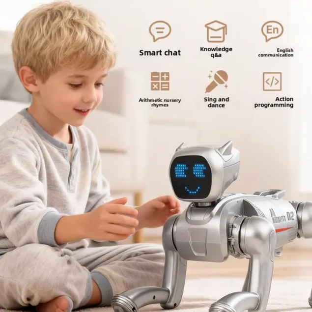 Robot Dog Intelligent Voice Recognition Rechargeable With Screen Interactive Robot Dog Toy