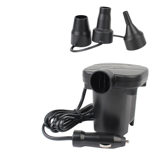 ⚡️DC Car  High-Power Electric Air Pump for Inflatable Beds, Mattresses, Pillows, Pool Floats & Car Accessories –  Fast Inflate & Deflate, 3 Nozzle Attachments, Compact & Travel-Friendly Design