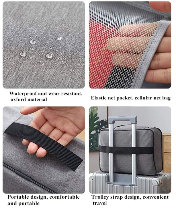 Portable Waterproof 3 Layers Document Storage Management Bag with Lock System For Travel Office Home Use Filing Products