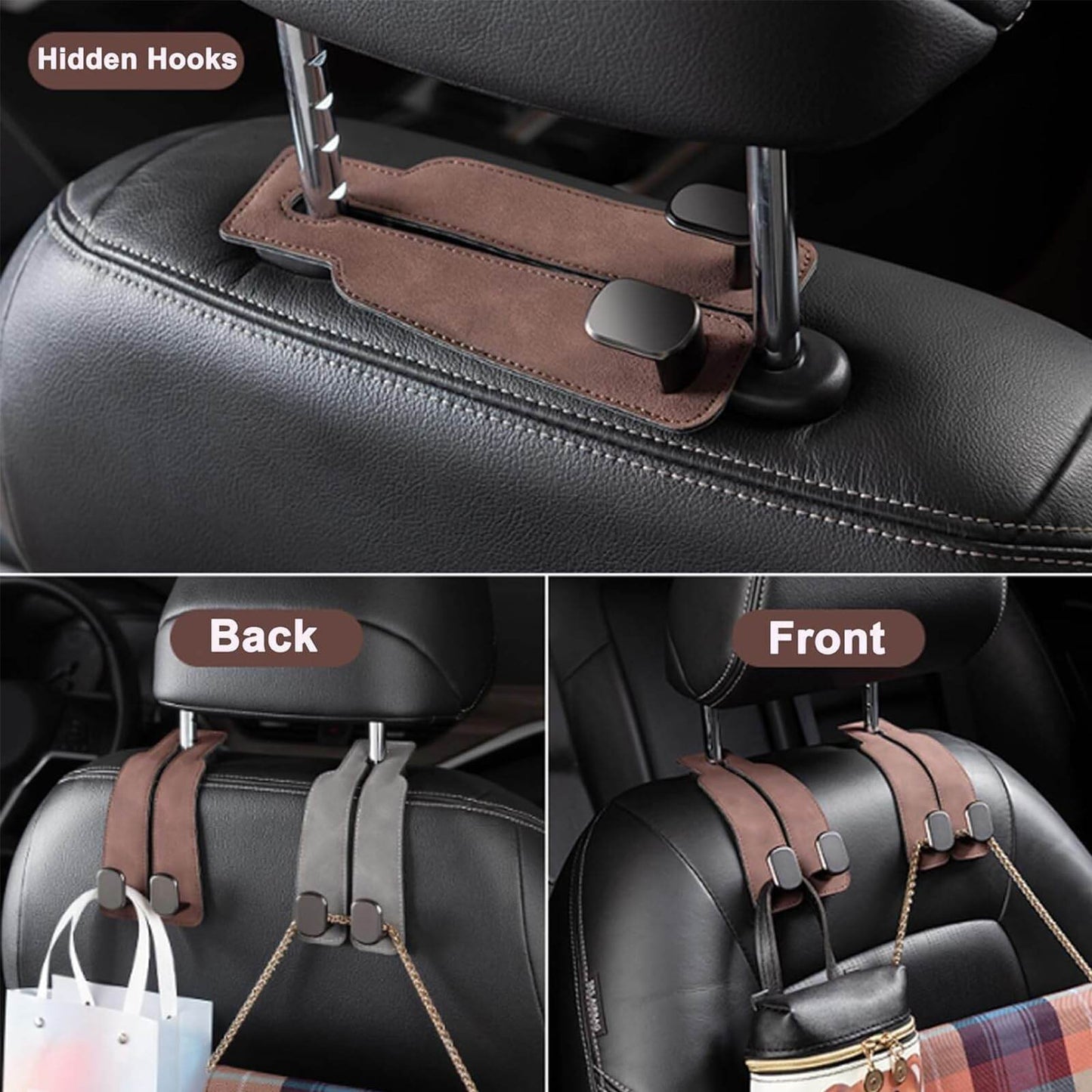 Car Seat Hanger Hook Holder Seatback Headrest Storage Hook 20KG Load-bearing Car Interior Organizer Hook