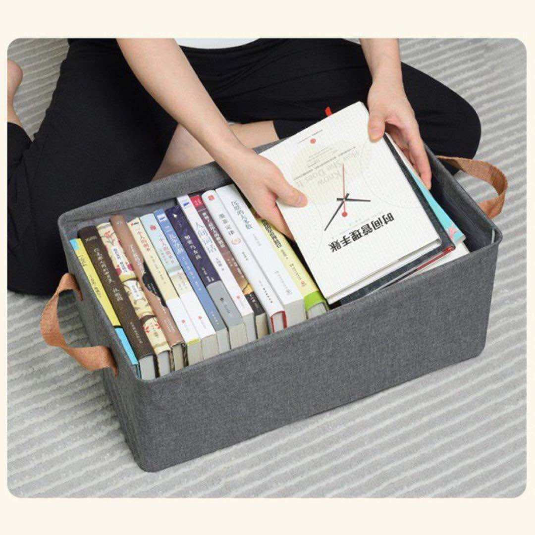 3 Pieces Set Modern Rectangle Foldable Drawer Foldable Wardrobe Storage Organizer Fabric Storage And Display Boxes Latest PP Board Steel Frame Design 3D Fabric Material
